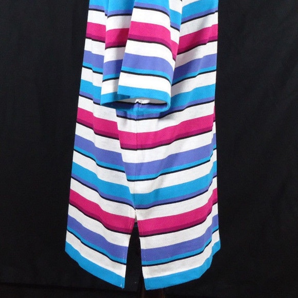 VTG Ms Blake by Devon Henley Style Striped V-Neck - Picture 7 of 8